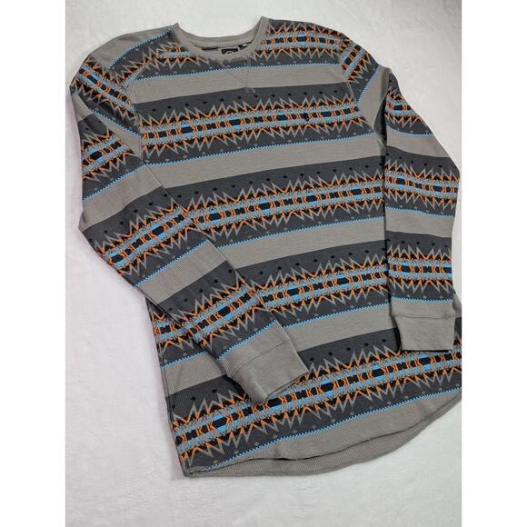 Volcom Size XL Striper Crew Thermal Long Sleeve Gray,Blue,Orange,Black - Picture 2 of 11